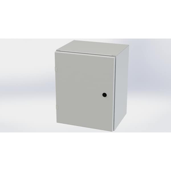 1/4 Turn Latch Electrical Enclosures, 20 in H, 12 in D, 16 in W, NEMA 3R, 4, 12, 13, Carbon Steel